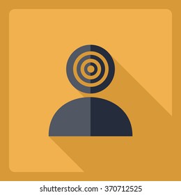 Flat modern design with shadow  Icon target