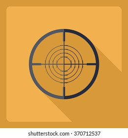 Flat modern design with shadow  Icon sight