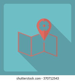 Flat modern design with shadow  Icon aimer