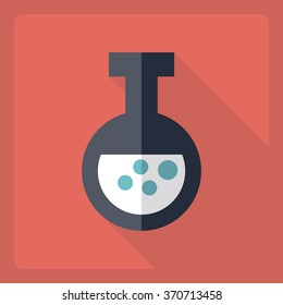 Flat modern design with shadow  Icon flask