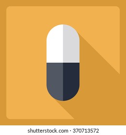 Flat modern design with shadow  Icon pills