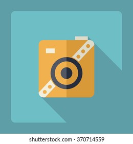 Flat modern design with shadow Icon camera