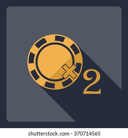 Flat modern design with shadow  Icon chips