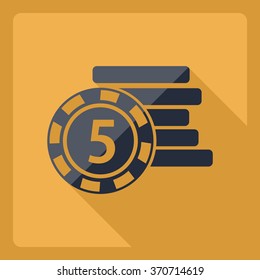 Flat modern design with shadow  Icon chips