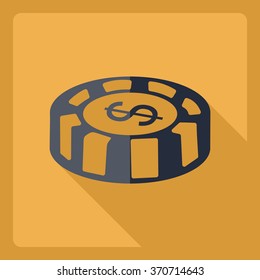 Flat modern design with shadow  Icon chips