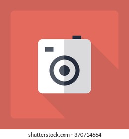 Flat modern design with shadow Icon camera