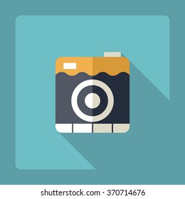 Flat modern design with shadow Icon camera