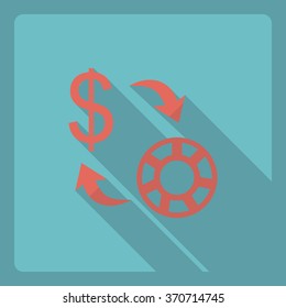 Flat modern design with shadow  Icon chips