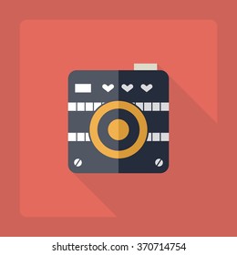 Flat modern design with shadow Icon camera