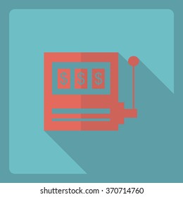 Flat modern design with shadow  Icon slots