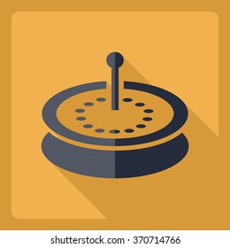 Flat modern design with shadow  Icon roulette