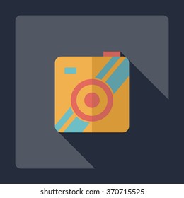Flat modern design with shadow Icon camera