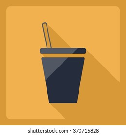 Flat modern design with shadow  Icon coffee