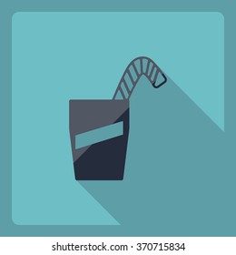 Flat modern design with shadow  Icon 