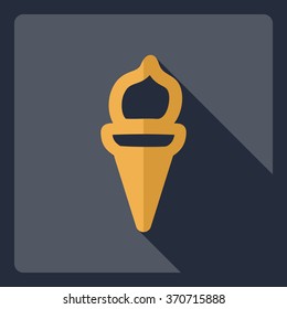 Flat modern design with shadow  Icon ice cream