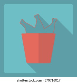 Flat modern design with shadow  Icon
