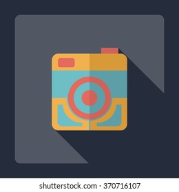 Flat modern design with shadow Icon camera