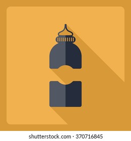 Flat modern design with shadow  Icon ketchup