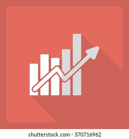Flat modern design with shadow  Icon schedule increase