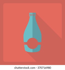 Flat modern design with shadow  Icon milk