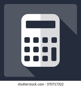 Flat modern design with shadow  Icon calculator