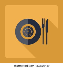 Flat modern design with shadow  Icon diet