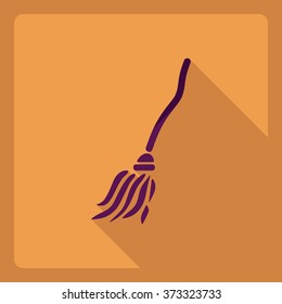 Flat modern design with shadow  Icon witch
