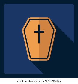 Flat modern design with shadow  Icon headstone