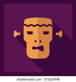 Flat modern design with shadow  Icon Frankenstein