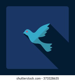 Flat modern design with shadow Icon  dove