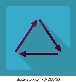Flat modern design with shadow Icon  arrow