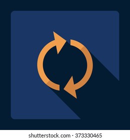 Flat modern design with shadow Icon  arrow