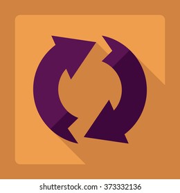 Flat modern design with shadow Icon  arrow