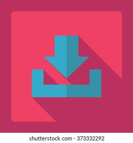 Flat modern design with shadow Icon  arrow