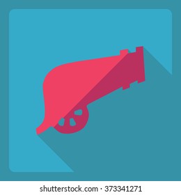 Flat modern design with shadow  Icon cannon