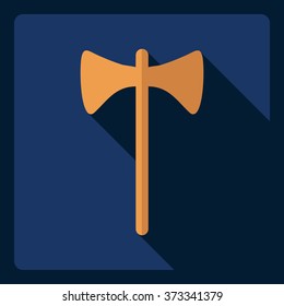 Flat modern design with shadow  Icon battle Axe