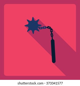 Flat modern design with shadow  Icon mace