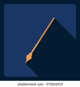 Flat modern design with shadow  Icon spear