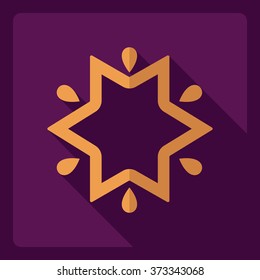 Flat modern design with shadow  Icon snowflake