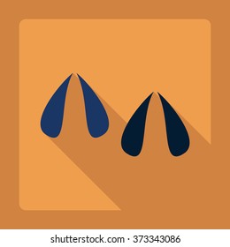 Flat modern design with shadow Icon  trace