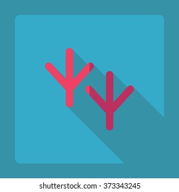Flat modern design with shadow Icon  trace