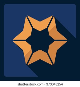 Flat modern design with shadow  Icon snowflake