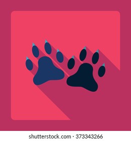 Flat modern design with shadow Icon  trace