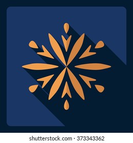 Flat modern design with shadow  Icon snowflake