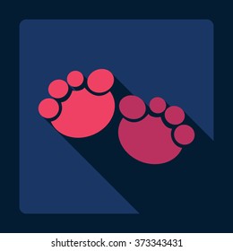 Flat modern design with shadow Icon  trace