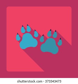 Flat modern design with shadow Icon  trace