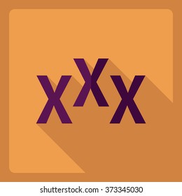 Flat modern design with shadow  Icon xxx