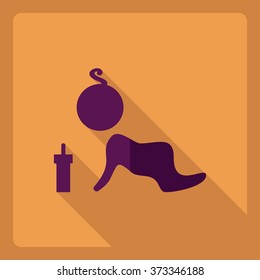 Flat modern design with shadow  Icon babies