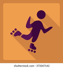 Flat modern design with shadow  Icon Sport