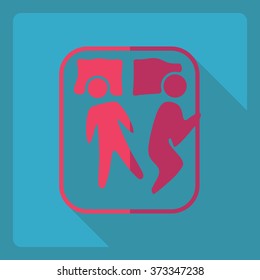 Flat modern design with shadow  Icon sleeping